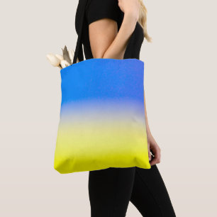 Blauwe en gele Oekraïne Geïnspireerde vredesanti-o Tote Bag