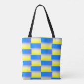 Blauwe en gele Oekraïne Geïnspireerde vredesanti-o Tote Bag (Achterkant)