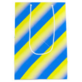 Blauwe en gele Oekraïne Geïnspireerde vredesstop o Medium Cadeauzakje (Achterkant)