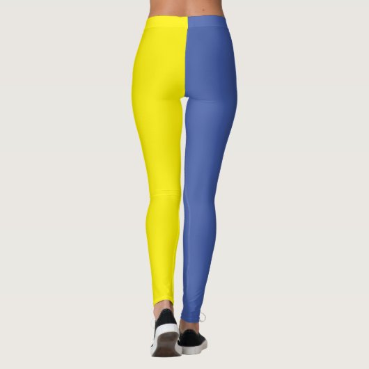 Blauwe en gele Oekraïne Leggings (Achterkant)