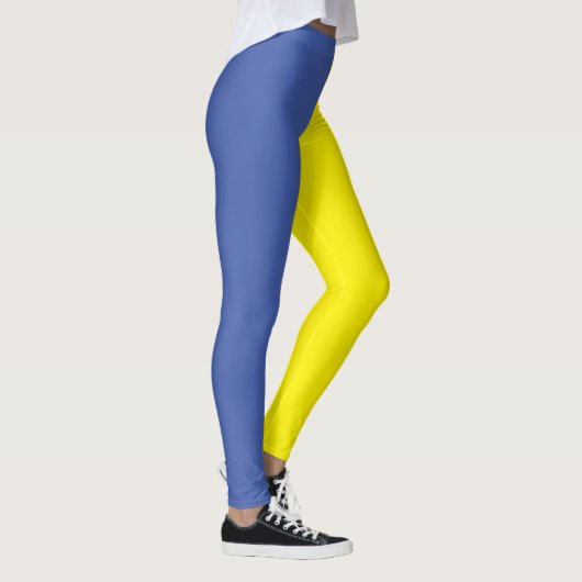 Blauwe en gele Oekraïne Leggings (Rechts)