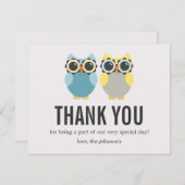 Blauwe en gele ovendriepolitiek bedankt kaarten (Voorkant / Achterkant)