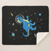 Blauwe en gele pachycephalosaurus dinos in de ruim sherpa deken (Voorkant (horizontaal))