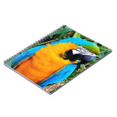 Blauwe en gele papegaai notitieboek (Linkerzijde)