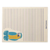 Blauwe en gele papierbak voor het schrijven van Ma Notitieblok (Voorkant)