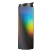 Blauwe en gele plastic fles (Gedraaid links)