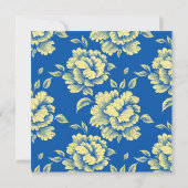 Blauwe en gele pony Toile - Frans country decor Kaart (Achterkant)