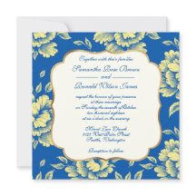 Blauwe en gele pony Toile - Frans country decor