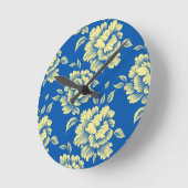 Blauwe en gele pony Toile - Frans country decor Ronde Klok (Hoek)