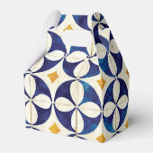  blauwe en gele Portugese patroonbruiloft Bedankdoosjes (Achterkant)