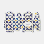  blauwe en gele Portugese patroonbruiloft Bedankdoosjes (Uitgevouwen)