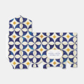  blauwe en gele Portugese patroonbruiloft Bedankdoosjes (Uitgevouwen)
