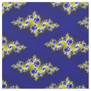 Blauwe en gele rondjes stof