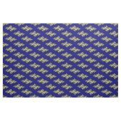 Blauwe en gele rondjes stof (Fat Quarter)