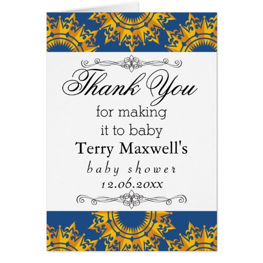 Blauwe en gele Royalty afdrukken (Voorkant)