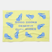 Blauwe en gele schoen theedoek (Horizontaal)