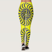 Blauwe en gele spiraal leggings (Achterkant)