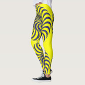 Blauwe en gele spiraal leggings (Links)
