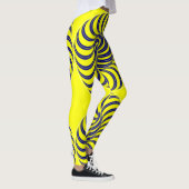 Blauwe en gele spiraal leggings (Rechts)