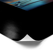Blauwe en gele sporebal perfect poster (Hoek)
