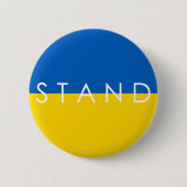 Blauwe en gele standaard met Oekraïne Ronde Button 5,7 Cm (Voorkant)