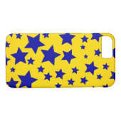 Blauwe en gele sterren Case-Mate iPhone case (Achterkant (Horizontaal))