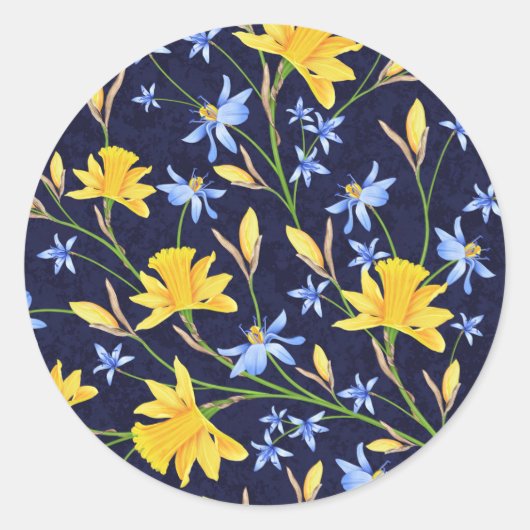 Blauwe en gele Sticker (Voorkant)