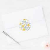 Blauwe en gele Sticker (Envelop)