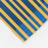 Blauwe en gele streep fleece deken (Hoek)