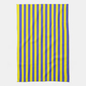 Blauwe en gele strepen theedoek (Verticaal)