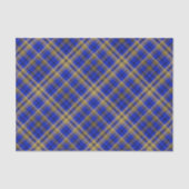 Blauwe en gele tartaanpleister. tissuepapier (Voorkant)