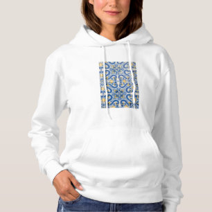 Blauwe en gele tegel, Portugal Hoodie