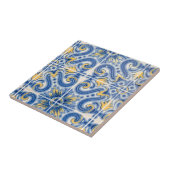 Blauwe en gele tegels, Portugal Tegeltje (Zijkant)