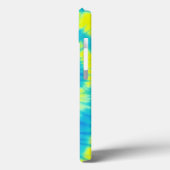Blauwe en Gele Tie Dye Telefoon Case (Achterkant / Links)