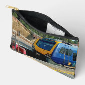 Blauwe en gele trein etui (Open)