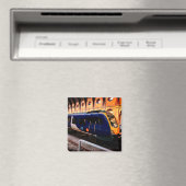 Blauwe en gele trein magneet (Insitu (Vaatwasser))