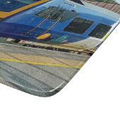 Blauwe en gele trein snijplank (Hoek)