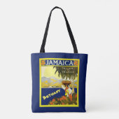 Blauwe en gele tropische Jamaica Tote Bag (Achterkant)