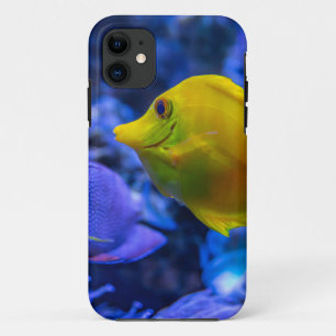 Blauwe en gele twee mooie vissen Case-Mate iPhone case