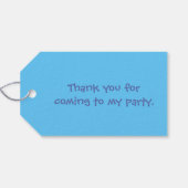 Blauwe en gele vis cadeaulabel (Achterkant Horizontaal)