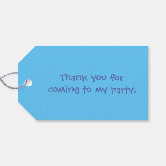 Blauwe en gele vis cadeaulabel (Achterkant Horizontaal)