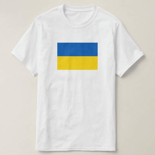 Blauwe en gele vlag Oekraïne T-shirt (Design voorkant)