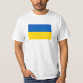 Blauwe en gele vlag Oekraïne T-shirt (Voorkant)