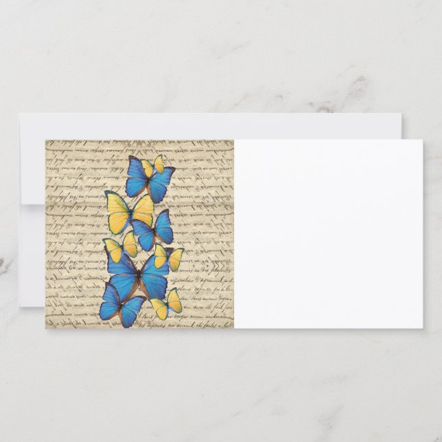 Blauwe en gele vlinders (Voorkant)