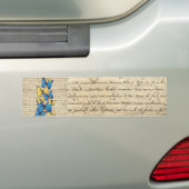Blauwe en gele vlinders bumpersticker (Op auto)