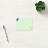 Blauwe en Gele Vlinders & Gouden Confetti Stippen Post-it® Notes (Kantoor)