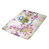  blauwe en gele vogel op een foto van de Tak Badmat (Gekanteld)