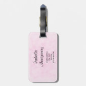 blauwe en gele vogel op een foto van de Tak Bagagelabel (Achterkant verticaal)