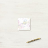 blauwe en gele vogel op een foto van de Tak Post-it® Notes (Op bureau)