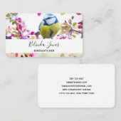  blauwe en gele vogel op een foto van de Tak Visitekaartje (Voorkant / Achterkant)